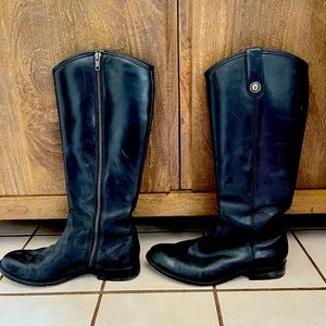 Frye Boots, Melissa Button 2, Size 8, Black, Genuine Leather, Originally $298